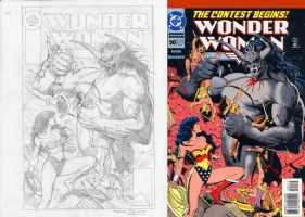 Wonder Woman v2 90 Cover prelim Brian Bolland Comic Art